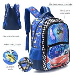 Mochila infantil, 18 pulgadas, 32x45x15cm.