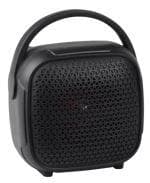 Parlante 3 pulg portatil, negro con luces led RGB.