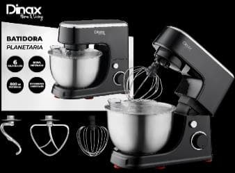 Batidora planetaria, 4,8 litros,800W, bowl de acewro inoxidable.