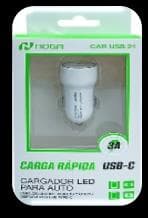 Cargador para auto, con salida Type C 3A
