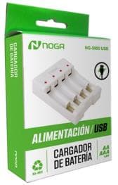 Cargador para pilas AA y AAA, alimentacion USB.