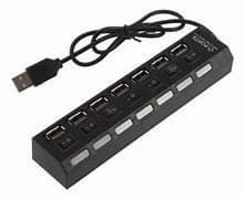 HUB USB 7 puertos, con llaves