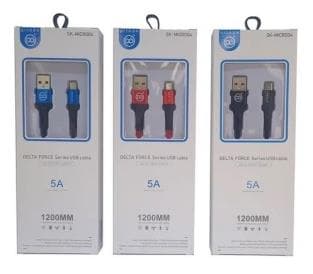 Cable MicroUSB, alta calidad, datos y carga. Soporta 5A de carga, reforzado.