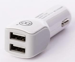 Cargador para auto, dos salidas USB 3,1A.