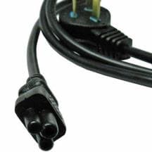 Cable power para notebooks, conector trebol o mickey, 1,5mts, homologado