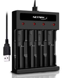 Cargador USB p/4 pilas AA/AAA 1.2v - 250mAh x 4